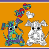 Dog Lover's Adult Coloring Book