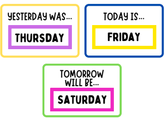 Days of the week Flashcards