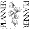 Black and White Flower 2026 Calendar