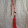 Adjustable T-Yarn necklace - Dark Pink