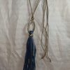 Adjustable T-Yarn necklace - Dark Blue