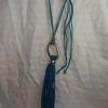 Adjustable T-Yarn necklace - Blue
