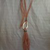 Adjustable T-Yarn necklace - Light Pink